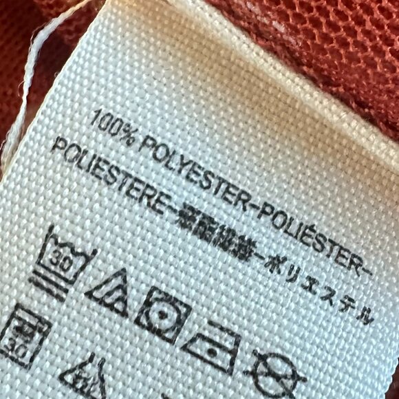 Free People Rust Orange Polka Dot Babydoll Top Sheer Chiffon Size Small Women's - Picture 10 of 11